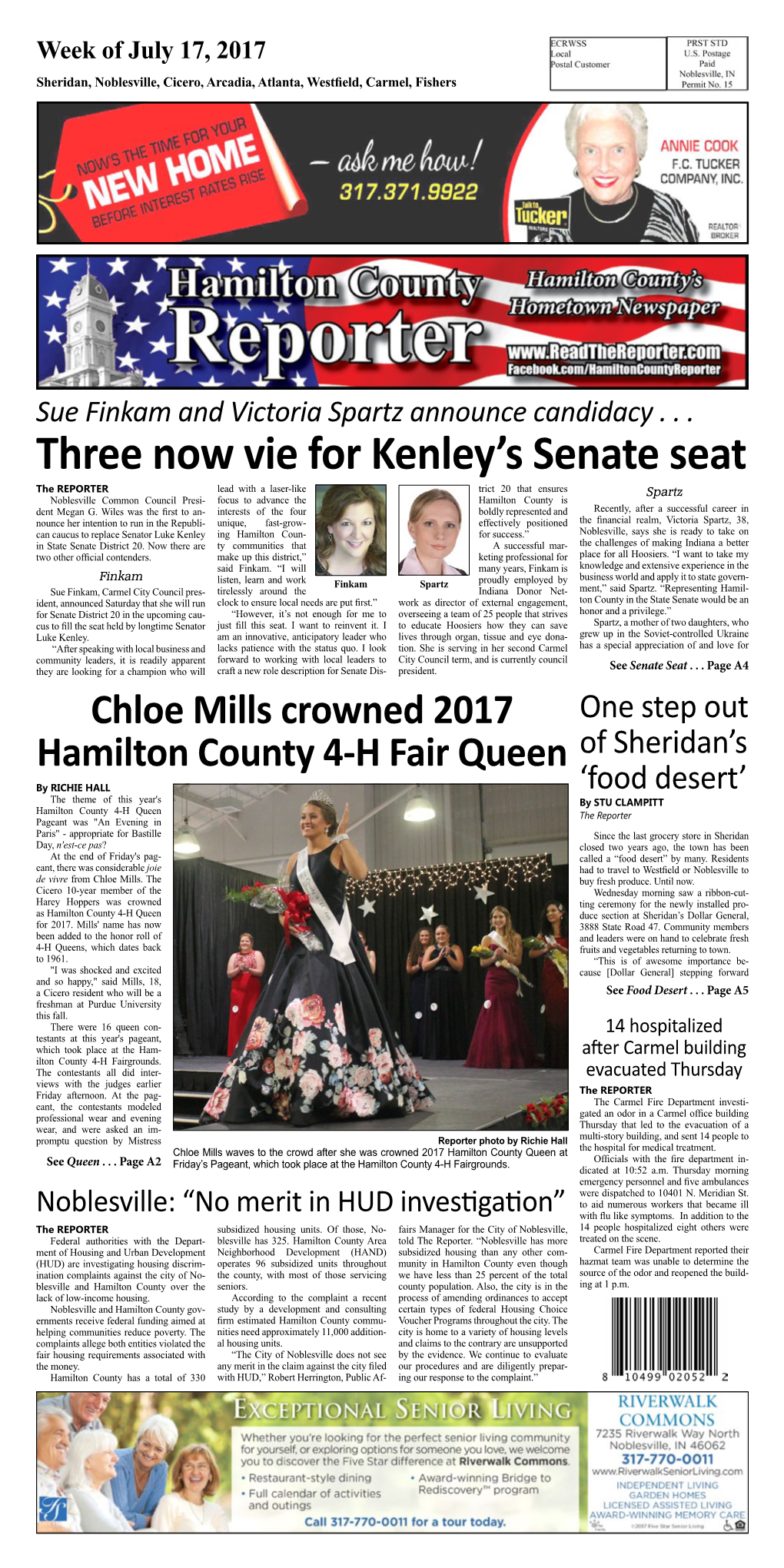 Three Now Vie for Kenley's Senate Seat
