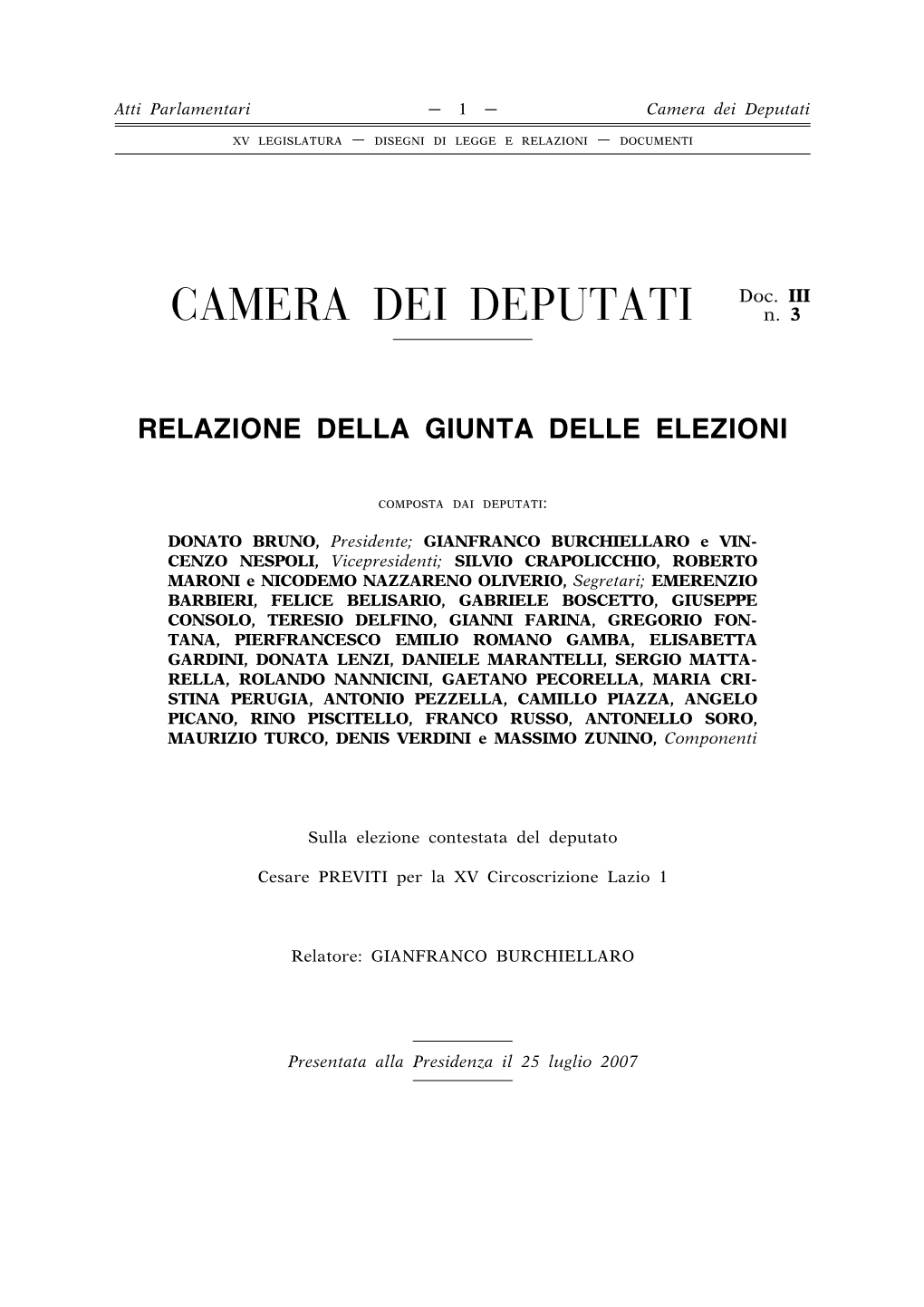 CAMERA DEI DEPUTATI Doc