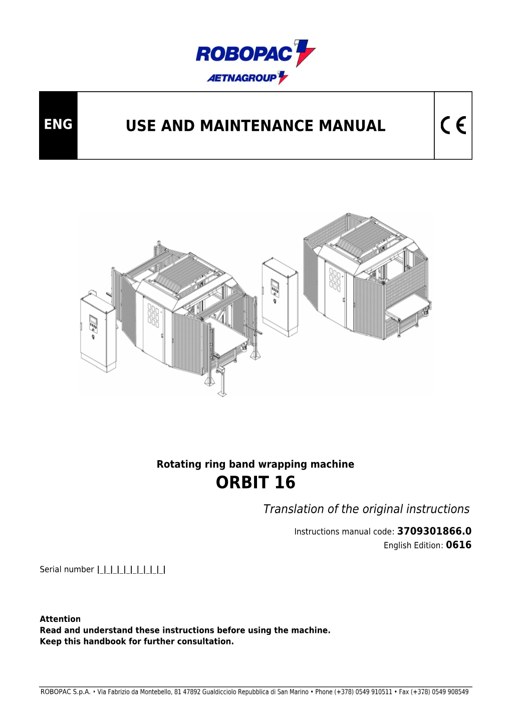 ORBIT 16 Translation of the Original Instructions