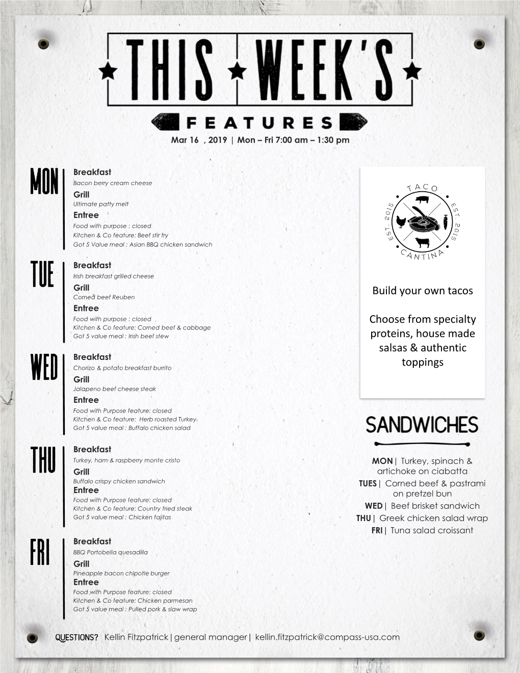 8.5X11 Weekly Menu 5