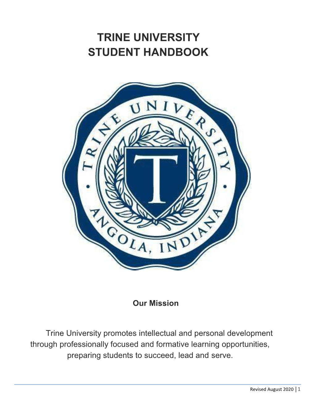 Trine University Student Handbook
