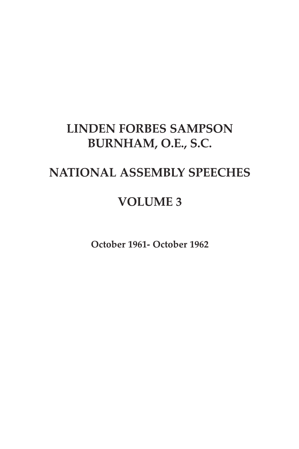 Linden Forbes Burnham National Assembly