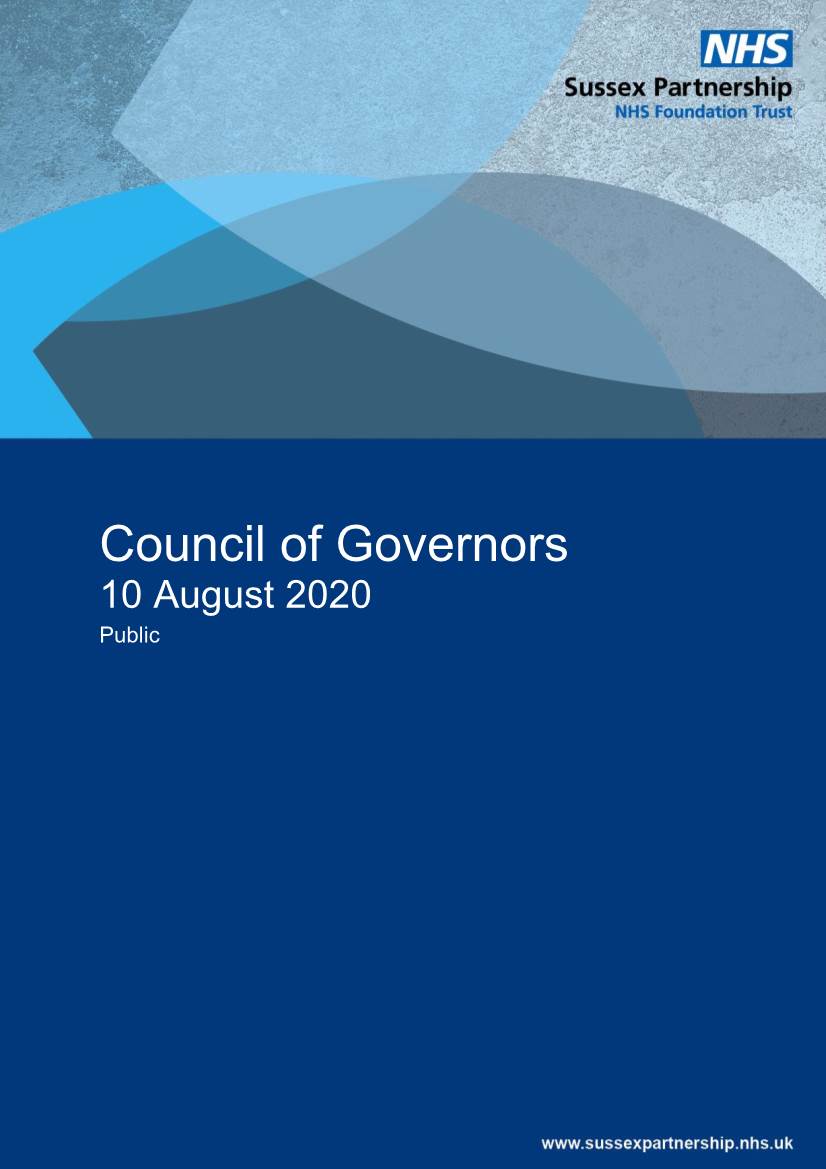 Council of Governors 10 August 2020 Public