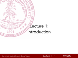 Lecture 1: Introduction