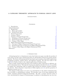 A Category Theoretic Approach to Formal Group Laws