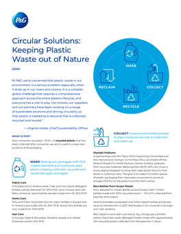 Circular Solutions: Keeping Plastic Waste out of Nature MAKE 2020