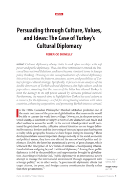 The Case of Turkey's Cultural Diplomacy