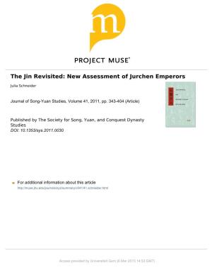 The Jin Revisited: New Assessment of Jurchen Emperors 345