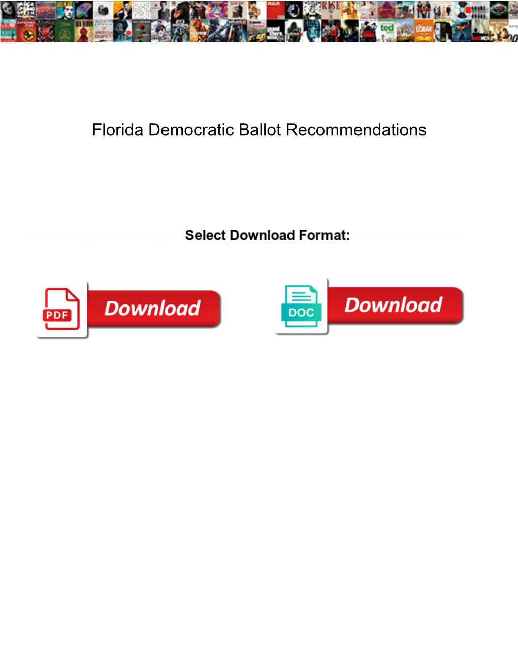 Florida Democratic Ballot Recommendations