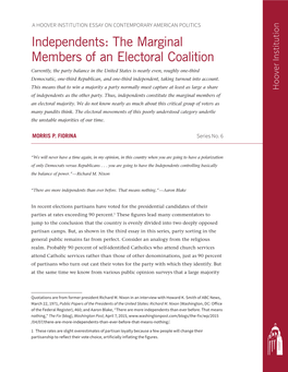 Independents: the Marginal Members of an Electoral Coalition 3