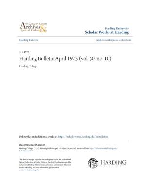 Harding Bulletin April 1975 (Vol