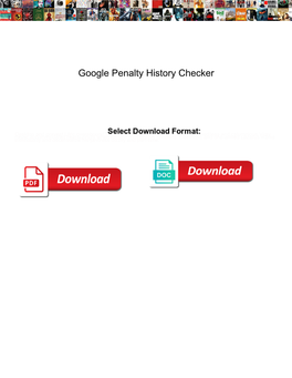 Google Penalty History Checker