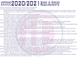 Fall 20-21 Shoe and Dress Requirements