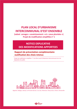 Plan Local D'urbanisme Intercommunal D'est