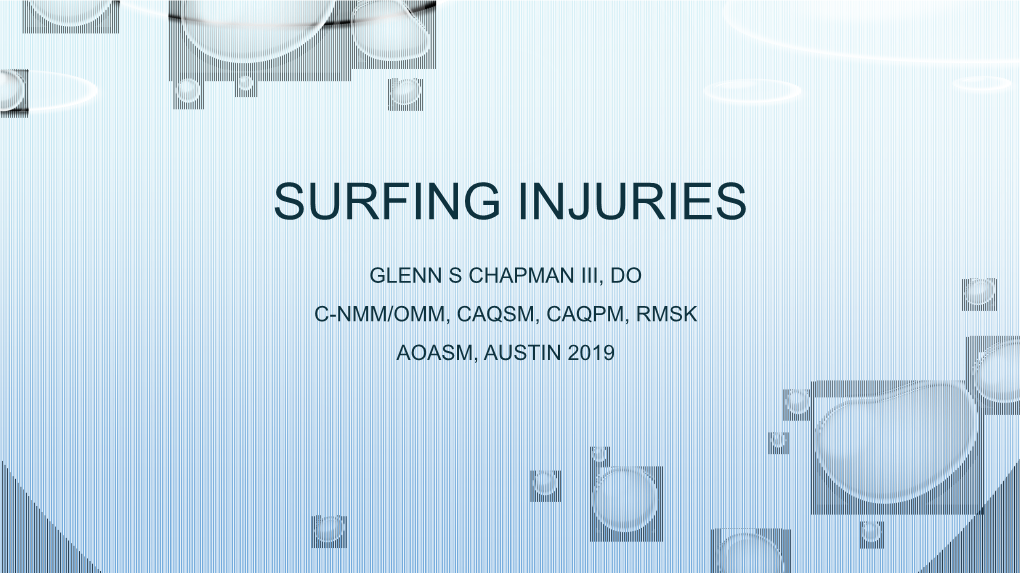 Surfing Injuries