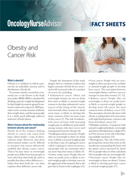 Obesity and Cancer Risk