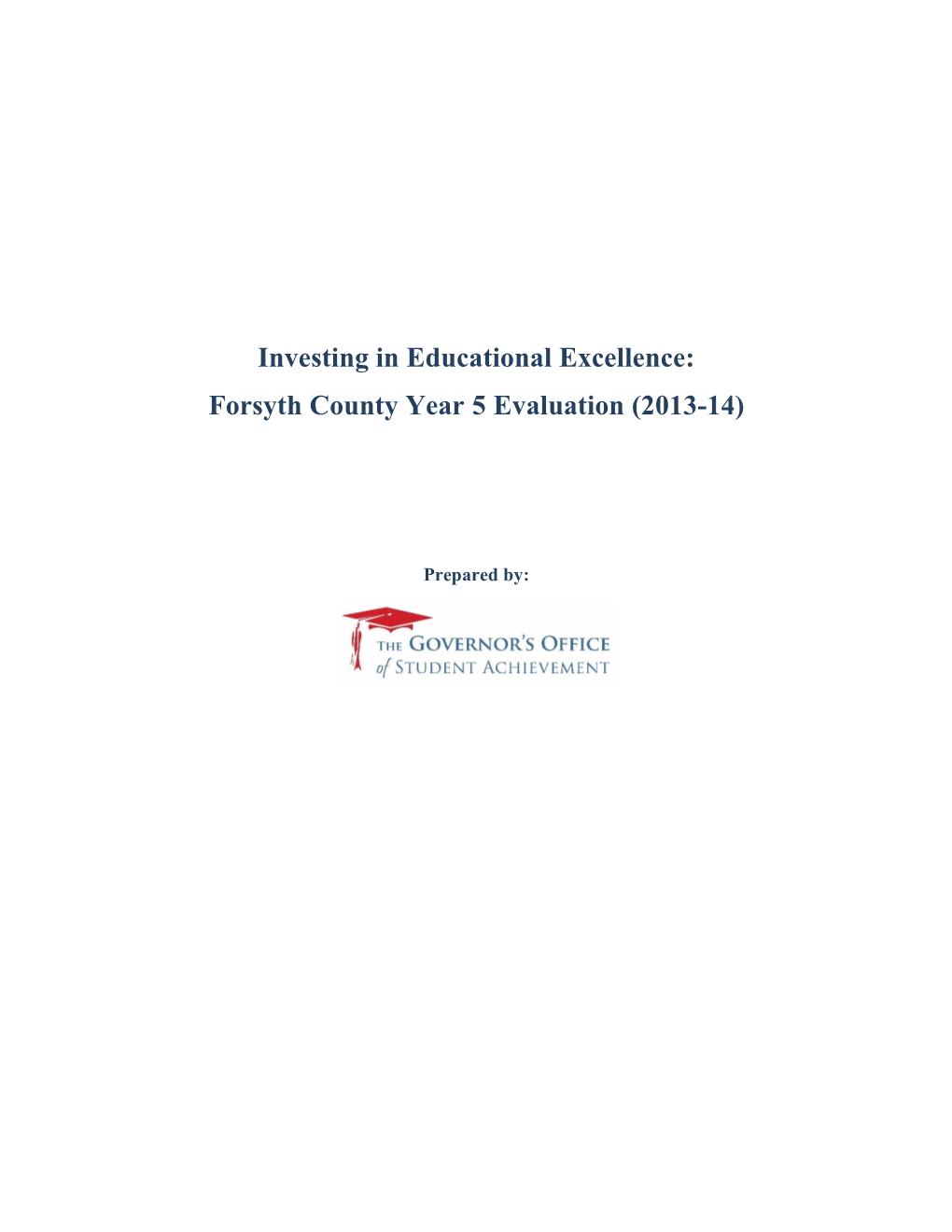 Forsyth County Year 5 Evaluation (2013-14)