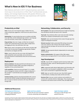 What's New in Ios 11 for Business