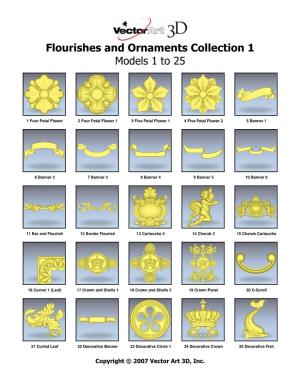 Flourishes and Ornaments Collection 1 Models 1 to 25