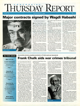 Major Contracts Signed by Wagdi Habashi