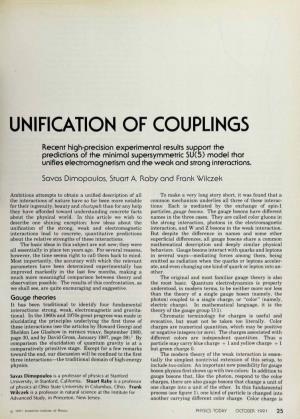 Unification of Couplings