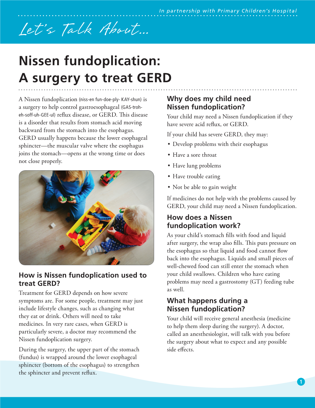 Nissen Fundoplication: a Surgery to Treat GERD