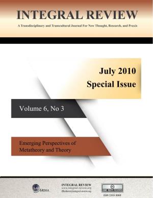 July 2010 Special Issue
