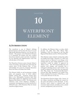 Waterfront Element Regional Park District and the 1992 General Plan