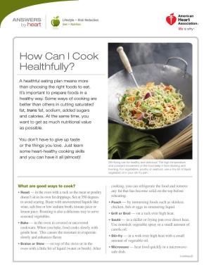 How Can I Cook Healthfully?