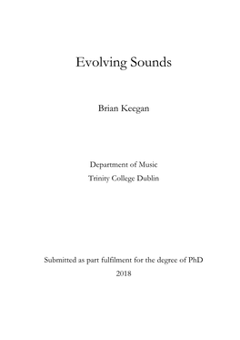Evolving Sounds