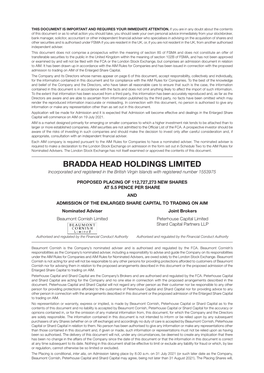 Bradda Head Holdings Limited and Beaumont Cornish Limited
