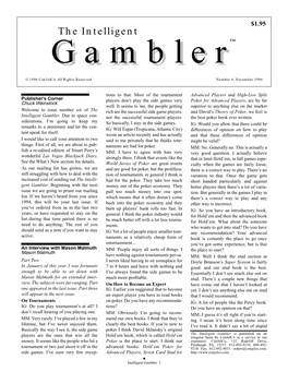 The Intelligent Gamblergambler™