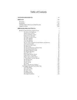 Table of Contents