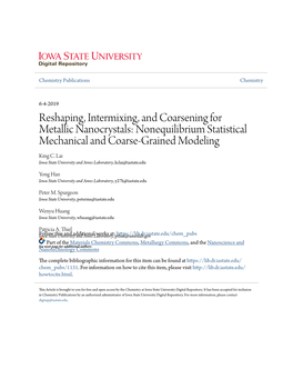 Nonequilibrium Statistical Mechanical and Coarse-Grained Modeling King C