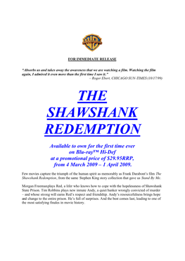 The Shawshank Redemption BD