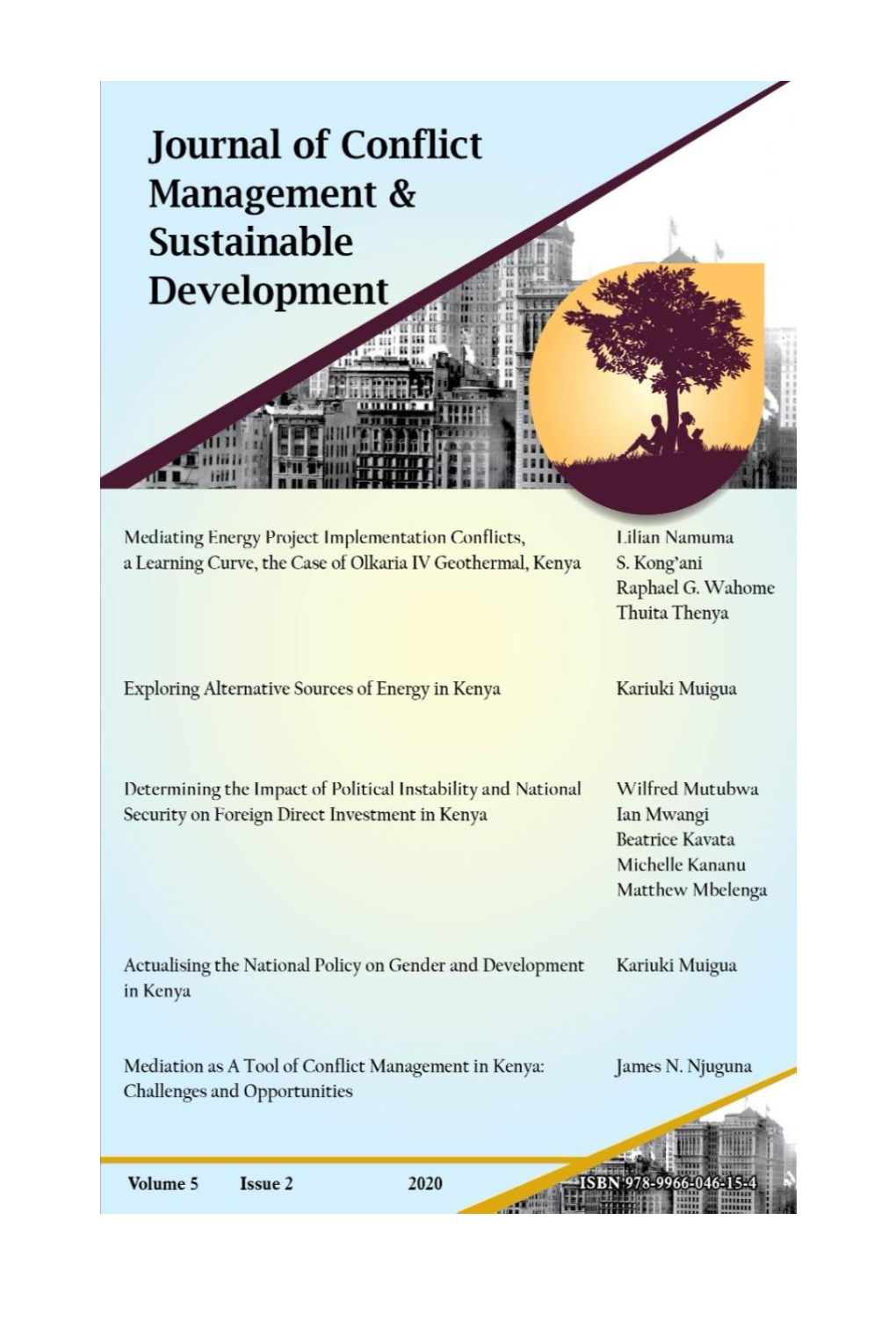 Journal of Conflict Management and Sustainable Development