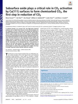 Subsurface Oxide Plays a Critical Role in CO2 Activation by Cu(111)
