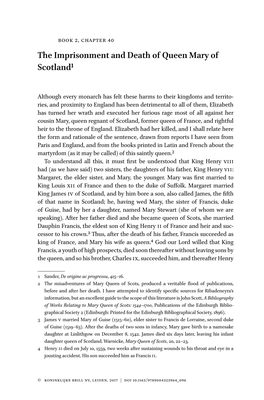 The Imprisonment and Death of Queen Mary of Scotland1