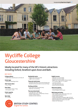 Accommodation List for Family Programmes at Wycliffe College