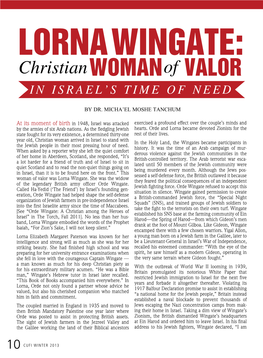 LORNA WINGATE: Christianwomanof VALOR in ISRAEL’S TIME of NEED