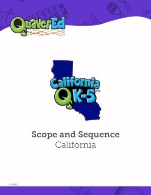 Scope and Sequence California