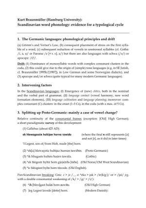 Scandinavian Word Phonology: Evidence for a Typological Cycle