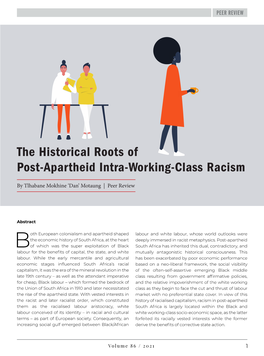 The Historical Roots of Post-Apartheid Intra-Working-Class Racism