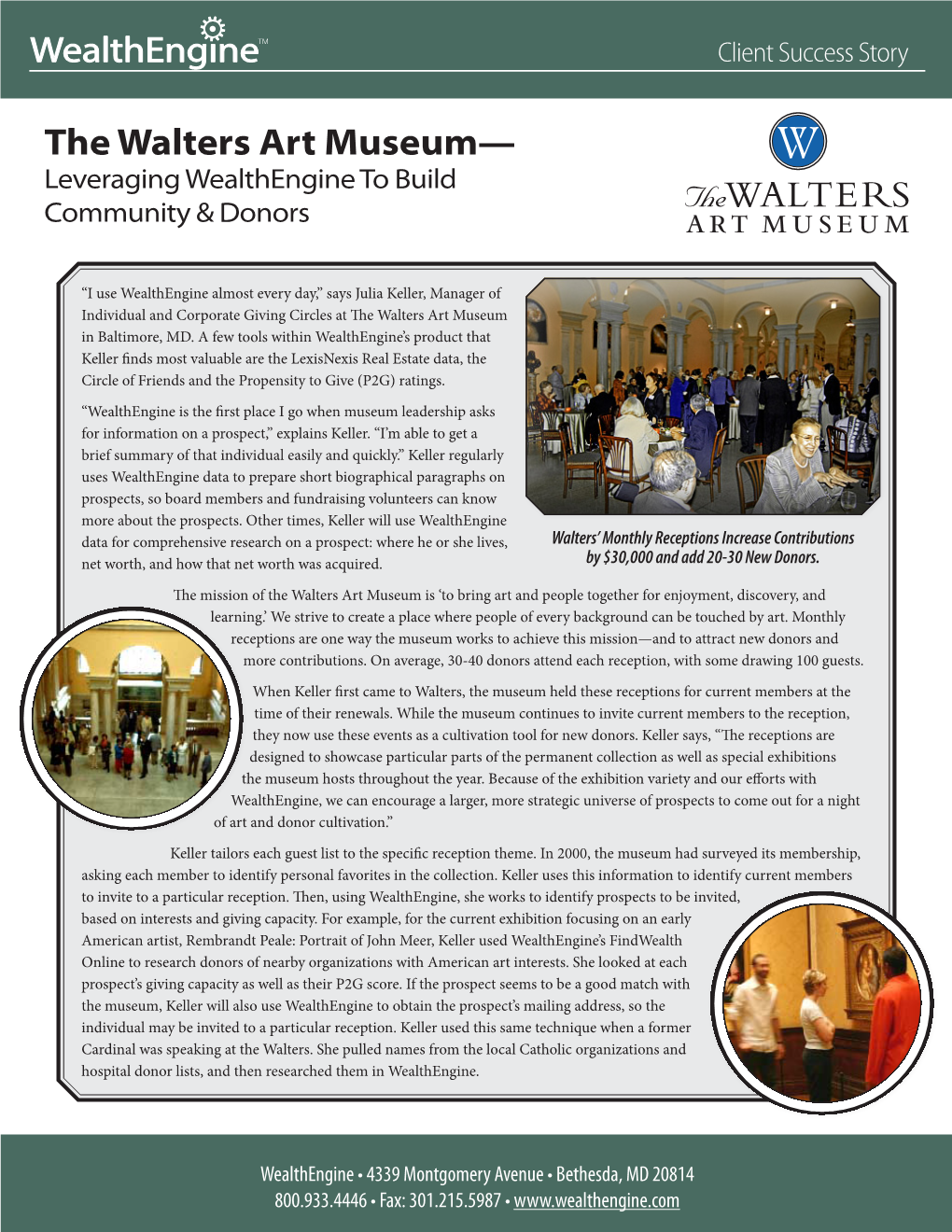 The Walters Art Museum— Leveraging Wealthengine to Build Community & Donors
