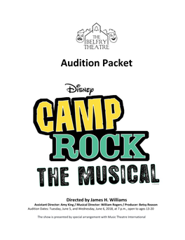 The Camp Rock Audition Packet
