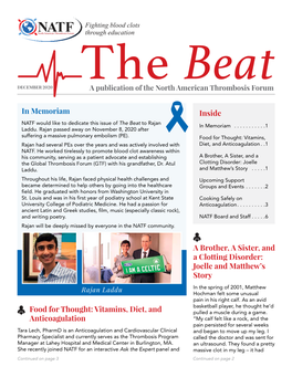 The Beat: a Publication of the North American Thrombosis Forum