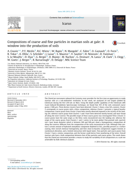 Compositions of Coarse and Fine Particles in Martian Soils at Gale: A