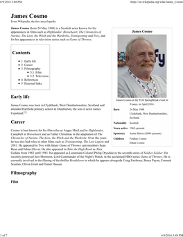 James Cosmo from Wikipedia, the Free Encyclopedia