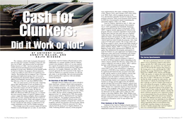 Cash for Clunkers: Did It Work Or Not? | the Confluence