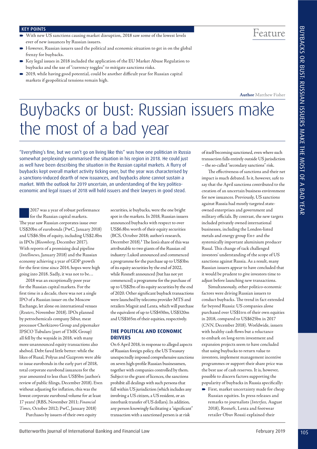 Buybacks Or Bust: Russian Issuers Make the Most of a Bad Year